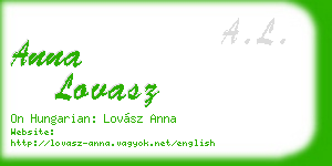 anna lovasz business card